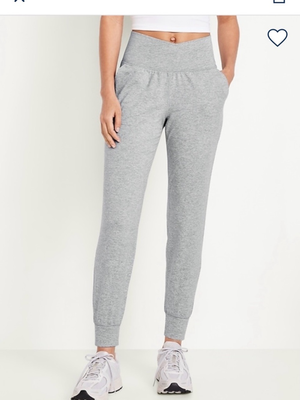 Old Navy. High-Waist Cozy Grey Jogger Pants. Size large.